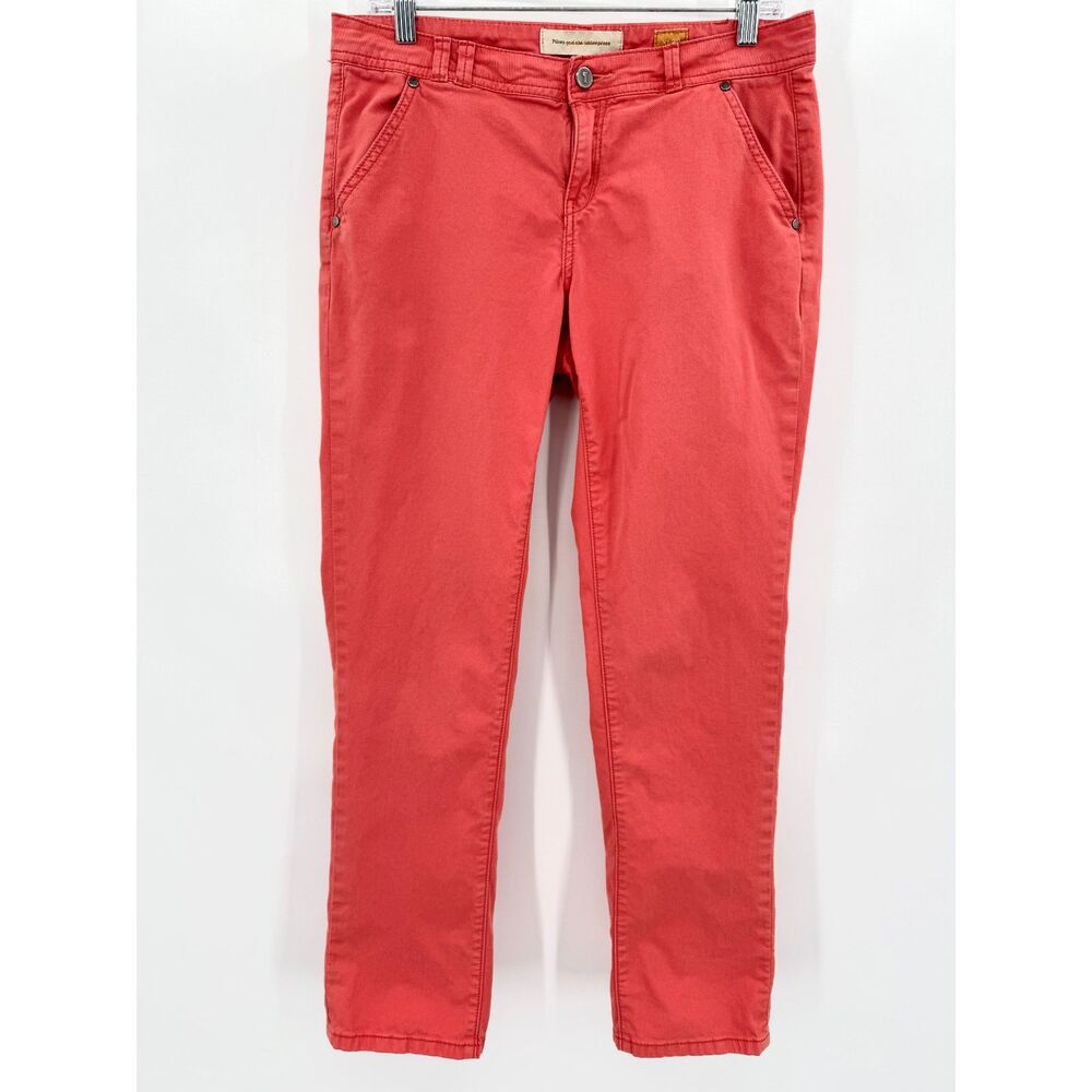 ANTHROPOLOGIE | PILCRO & THE LETTERPRESS Coral Orange Chino Pants Size 29